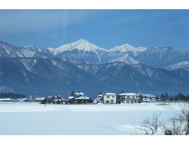 白馬八方尾根雪山登山 特急あずさ 車窓からの景色 日々の語らい 喜び楽しみ感動